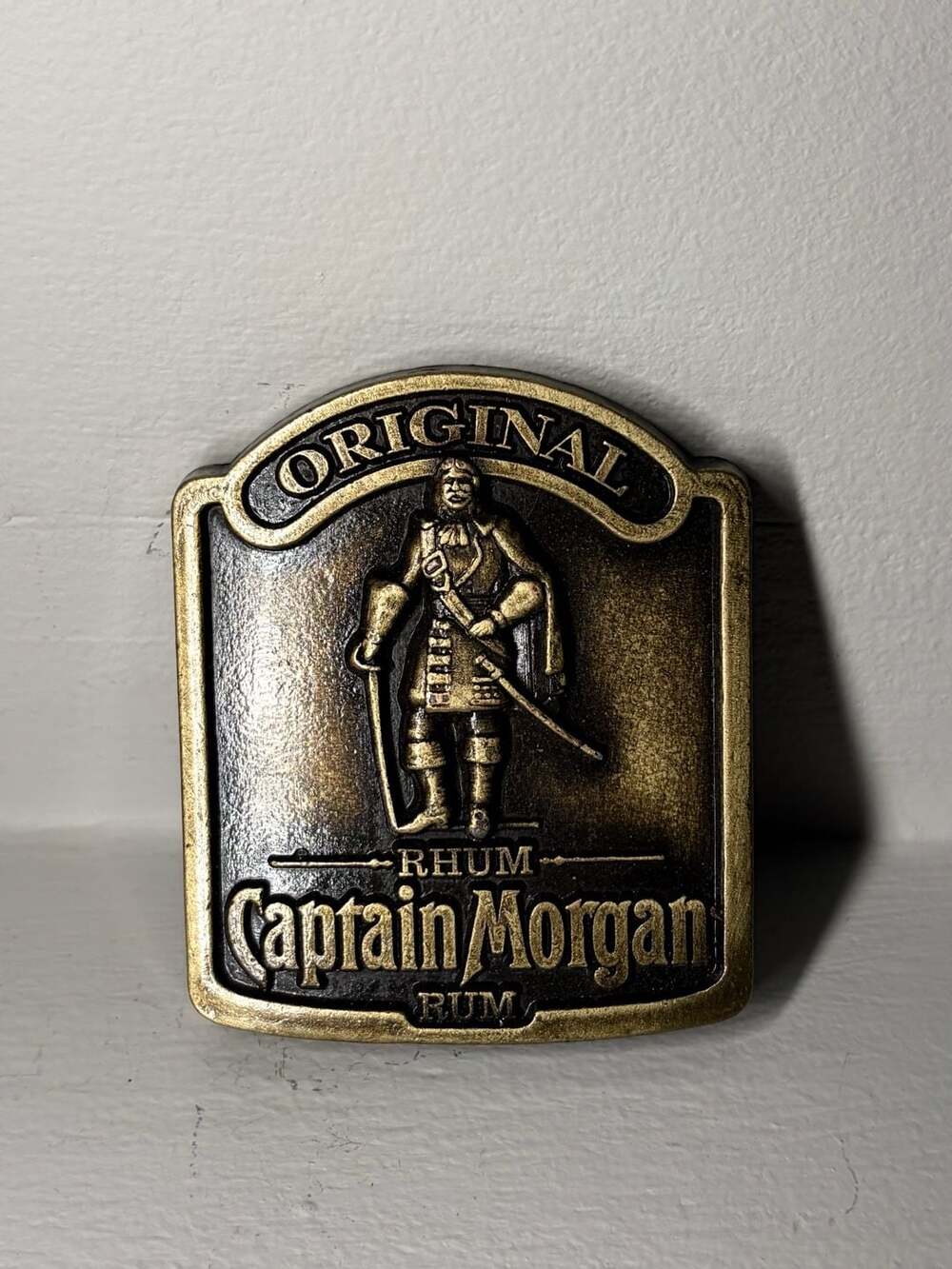 Captain Morgan Original Rhum Belt Buckle Brass Vintage